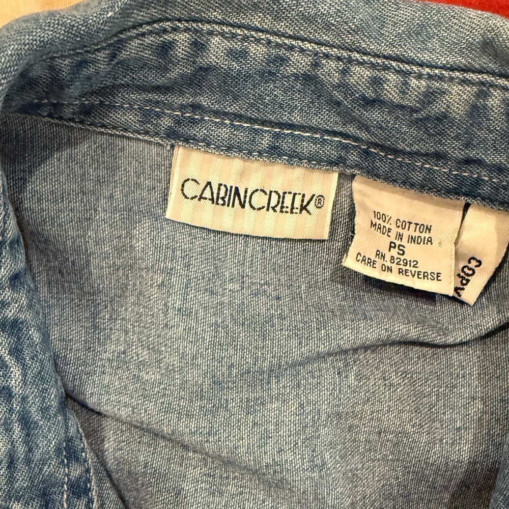 Vintage Cabin Creek Denim Embroidered Button Down Shirt - Picture 7 of 7